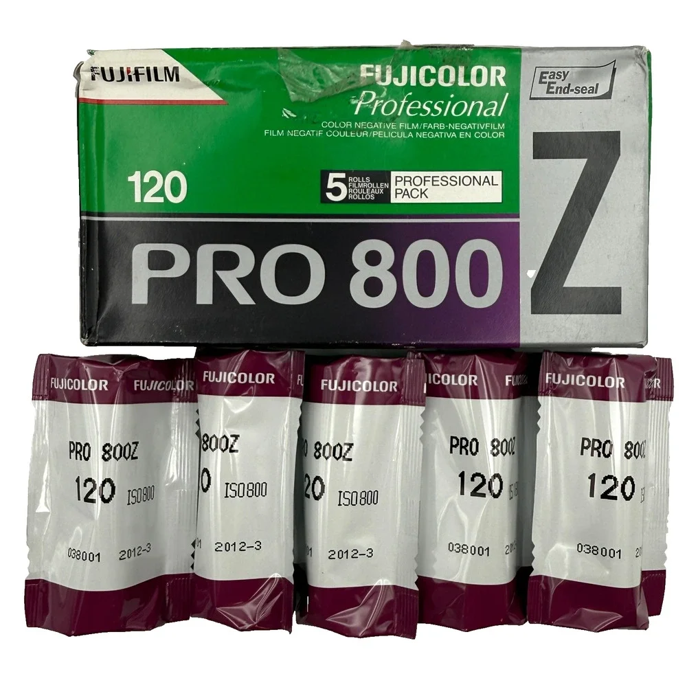 Fujifilm Fujicolor Pro 800Z 120 Color Negative Film 5 Roll Pack EXP 03/2012 READ